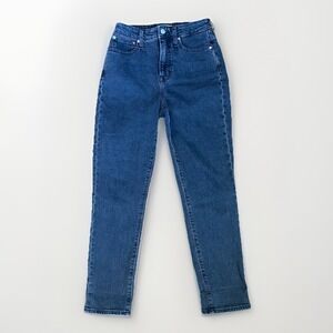 Madewell Size 25 Curvy Perfect Vintage Jean Black Wash High Rise Straight Leg